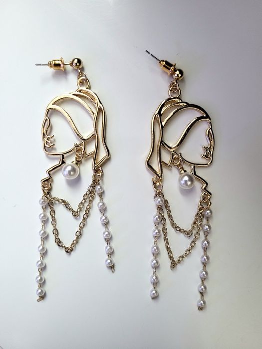 Długie kolczyki dziewczyna z perłą Johannes Vermeer sztuka art