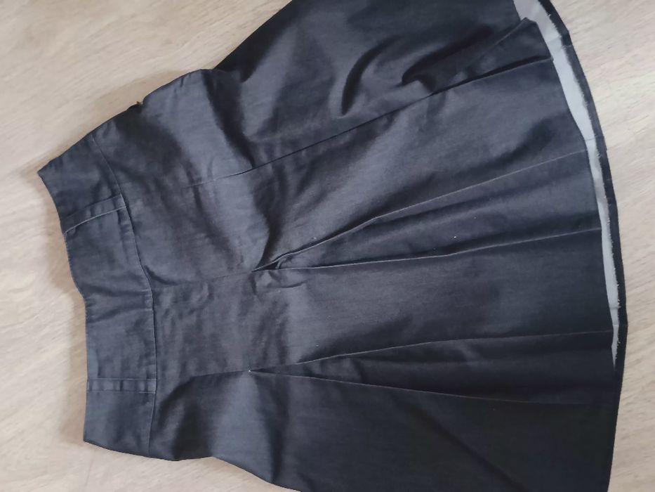 Spódnica plisowana s 36 granat szara