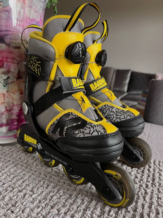 Rolki K2 Raider BOA dla najmłodszych S 29-34 Gray Yellow | Super stan | ProjektJunior.pl