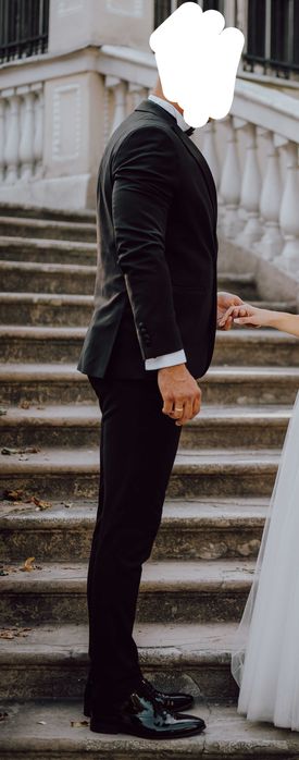 Garnitur ślubny smokingowy czarny