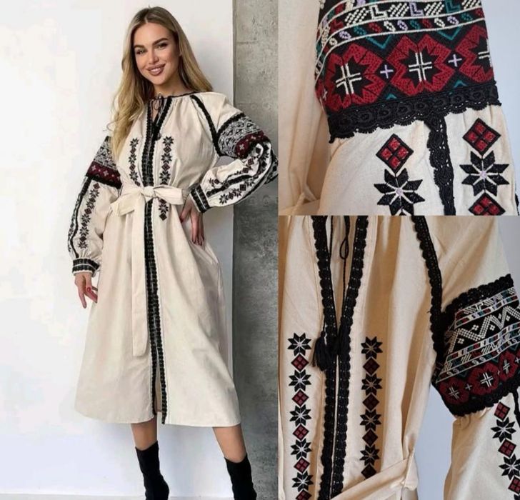Натуральне плаття - вишиванка S, M, L