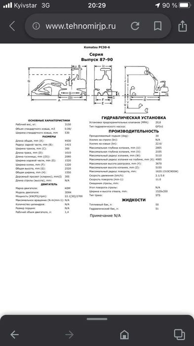 екскаватор Komatsu PC30