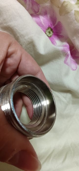 Переходник ДУ 40/ДУ 25 1"/1,5" латунь цвет никель