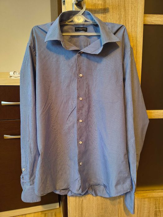 koszula męska niebieska długi rękaw w paski Tommy Hilfiger