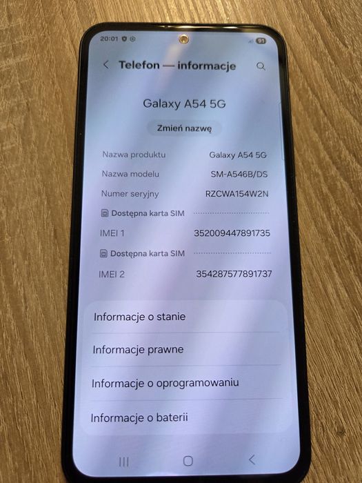 Samsung Galaxy A54 5G 128GB Telefon Smartfon