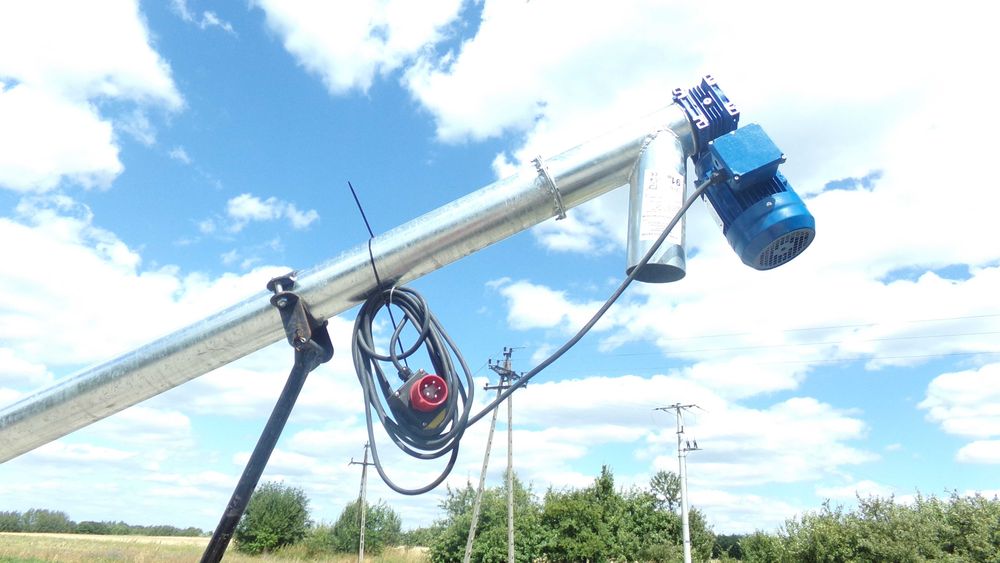 Elementy ocynkowanye ogniowo  ! Przenośnik ślimakowy do zboża napęd przez reduktor Żmijka