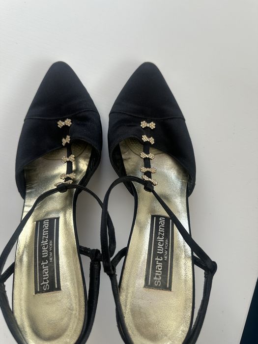 LUKSUS Stuart Weitzman NY | Satyna & Złoto | Rozmiar 39 | Stan Idealny