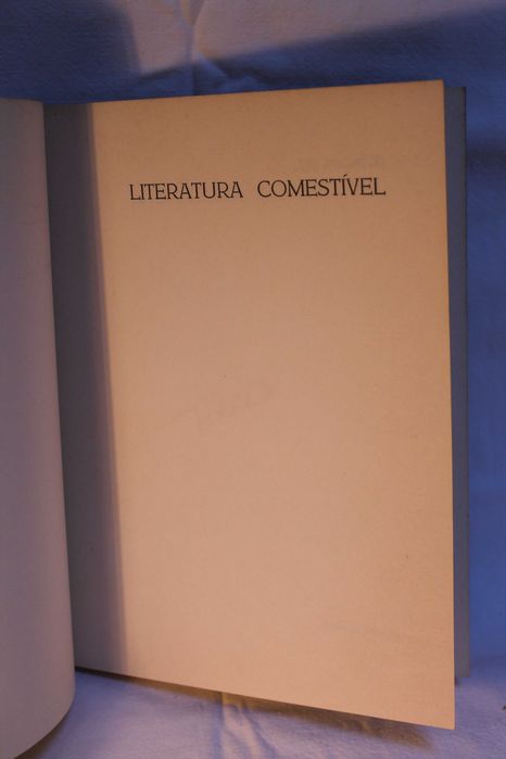 1ª edição de "Literatura Comestível" (1972), de Luís Pacheco