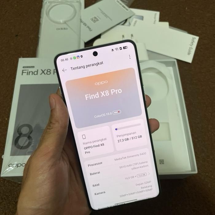 OPPO find x8 pro 16gbs RAM 512 internos