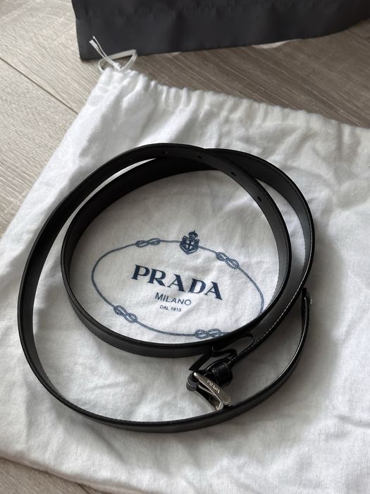 Ремінь PRADA  шкіряний