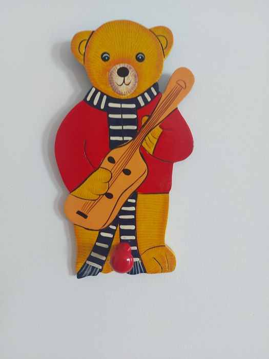 Cabide de parede em Madeira - Urso