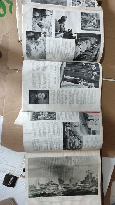 3 Volumes com Revistas L'Illustration encadernadas - 1939 e 1940