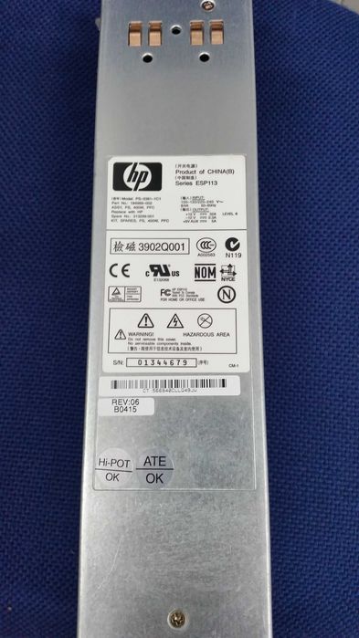 Fonte Alimentação HP Hot-plug 400Watt