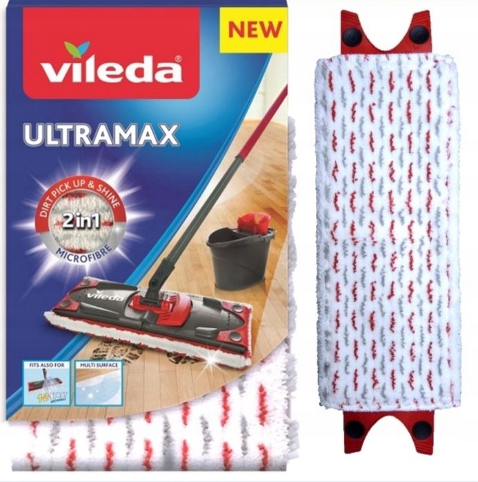 VILEDA ULTRA MAX 3 Wkłady do mopa  Płaski 40CM 2 W 1 Microfibre ULTRAM