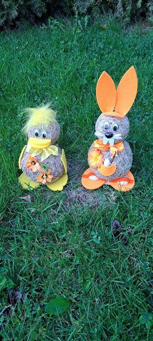 Zajac z siana  ozdoba Wielkanocna