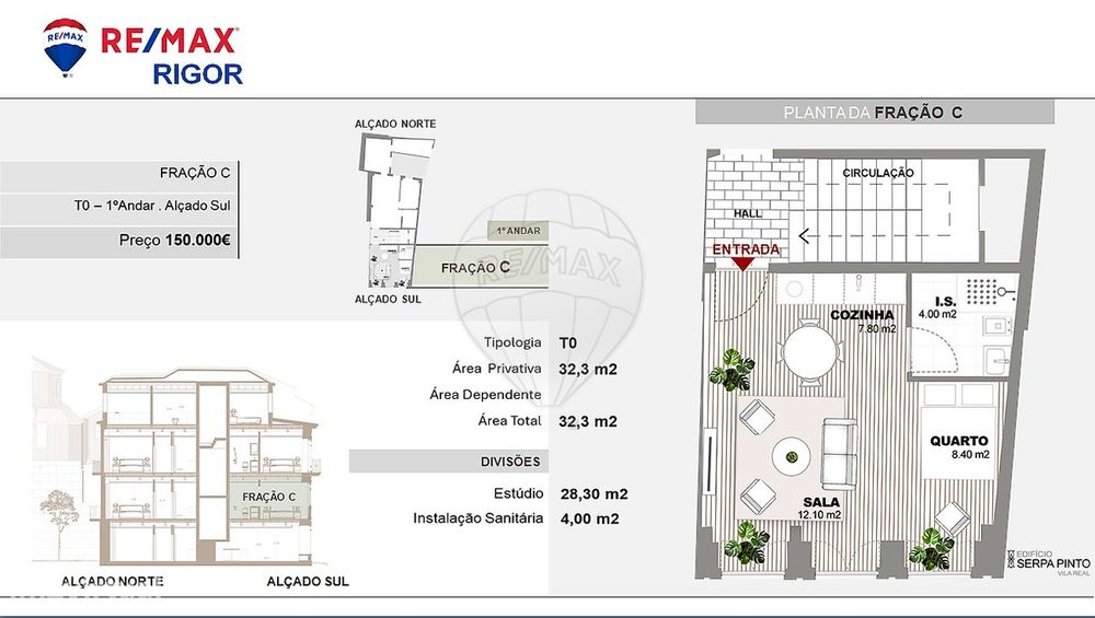 Apartamento T0 para venda