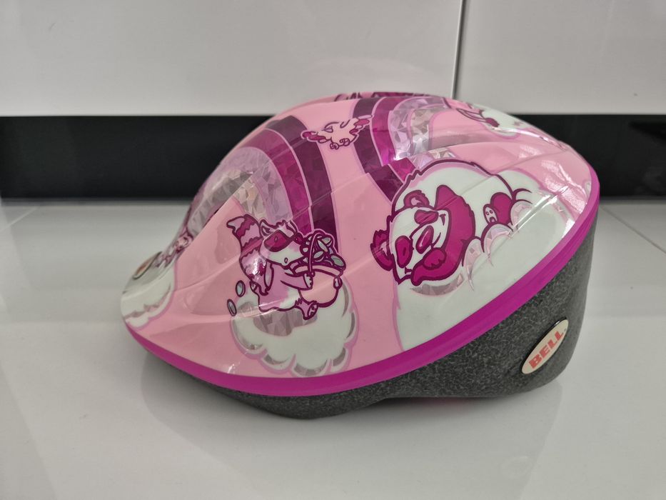 Kask rowerowy dziewczęcy M/L,  52-56 cm