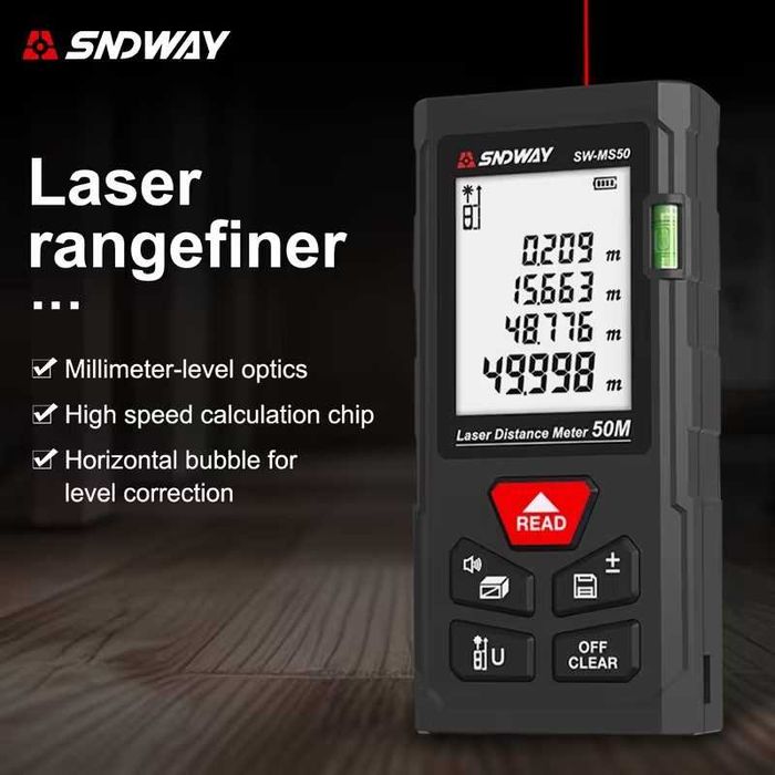 Medidor de distância a laser SNDWAY 70 mt. Novo. Em caixa.