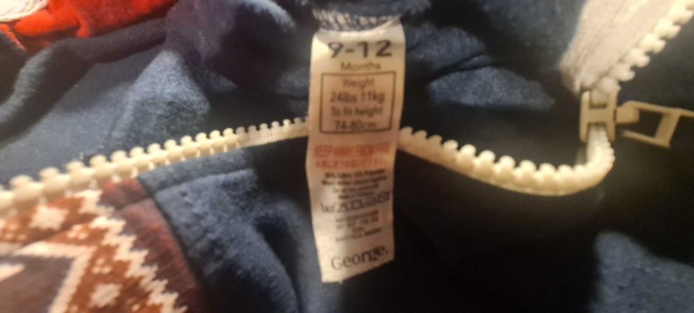 pajacyk święta mikołaj unisex rozmiar 74-80