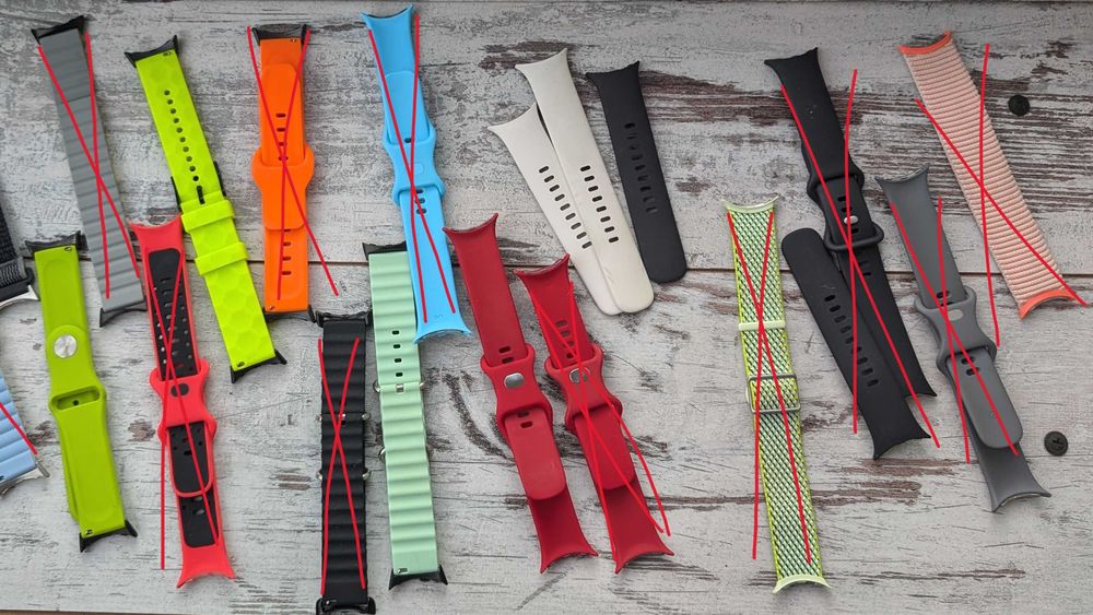 Оригінальні та інші ремінці для Google Pixel Watch 1,2,3,4 (41mm (Б/В)