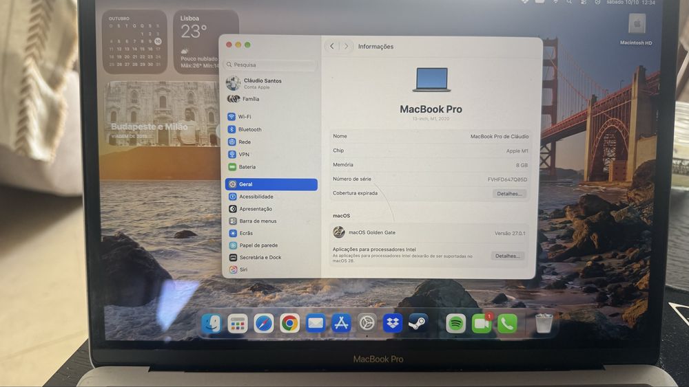 Macbook Pro M1 13” 2020 8gb 256gb