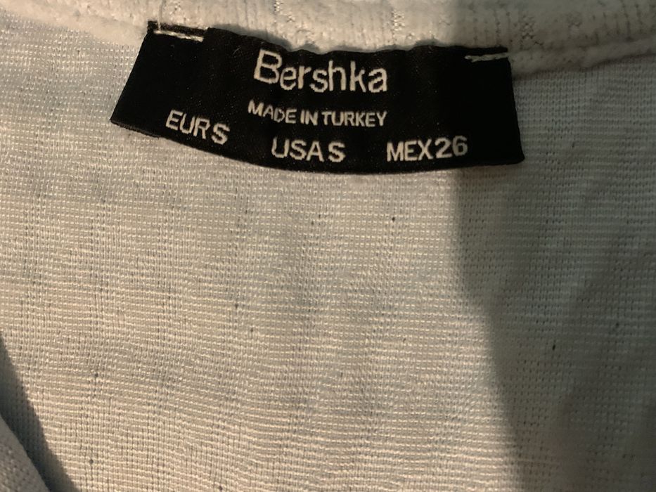 Bershka Bolerko damskie rozmiar S jasnoniebieska bluzka damska