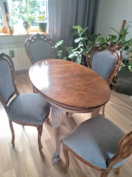 Komplet mebli dębowy Neorokoko antyk