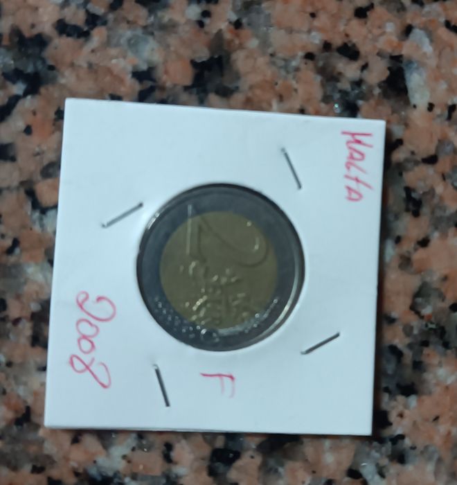 2 moeda 2008 F  1 euro e 2 euros