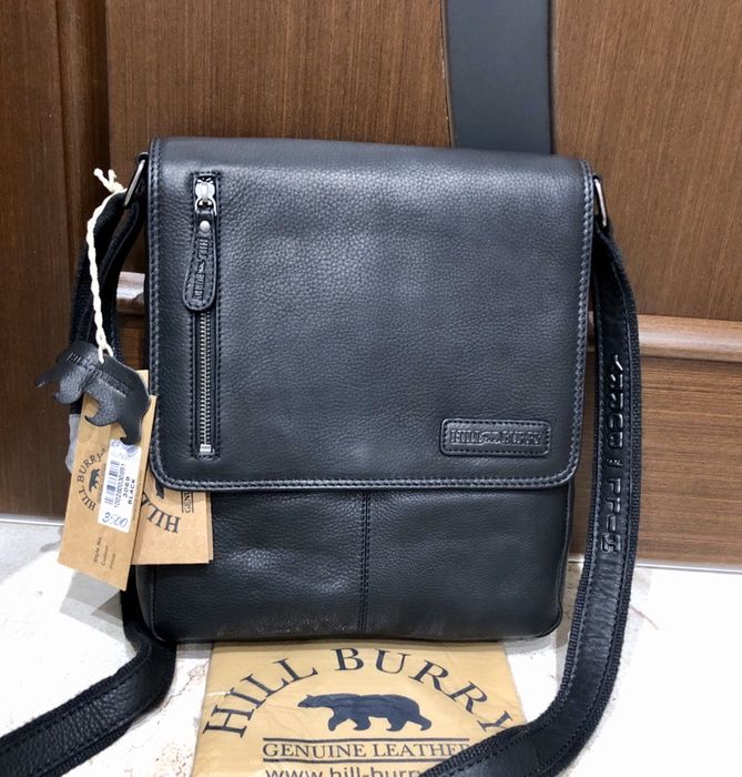 Hillburry кожаная сумка Мессенджер Планшет Hill Burry шкіряна