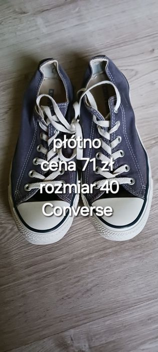Popielate klasyczne tenisówki Converse rozm.39