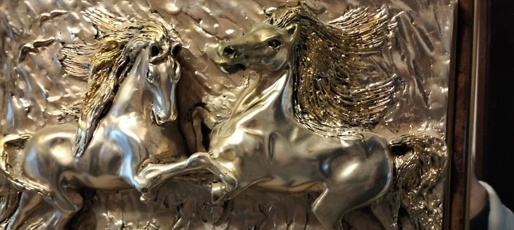 Grande Quadro com placa central em prata de lei. (ver desconto no text