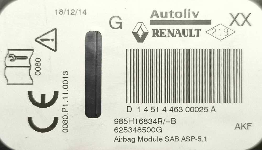 Airbag Banco Esquerdo 975H16834R - RENAULT CLIO IV