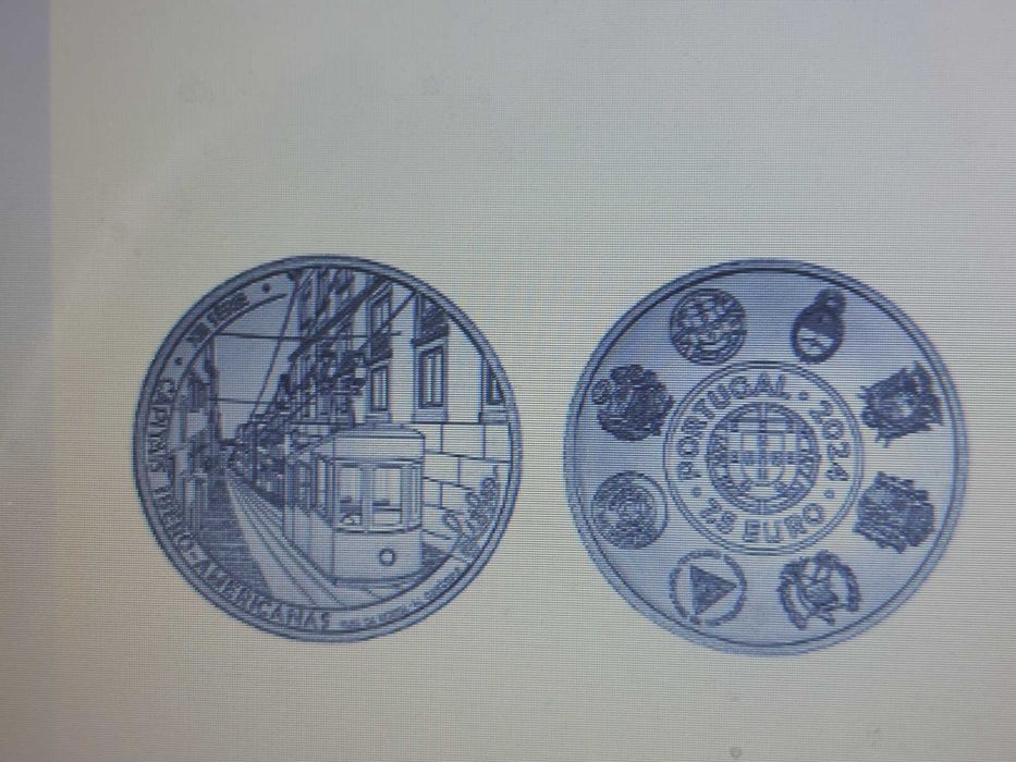 Moeda 7,5€ Portugal,  Foral de Ponte de Lima proof e corrente