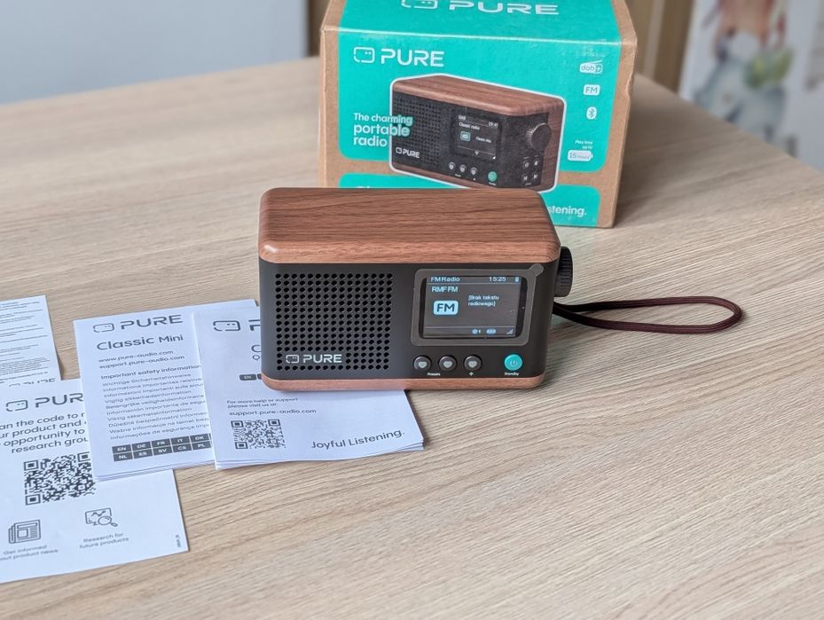 PURE CLASSIC STEREO MINI mini przenośne radio DAB+ FM bluetooth USB-C jak nowe folia