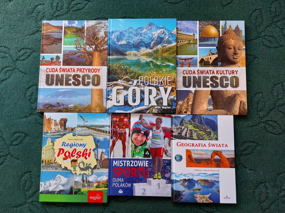 Zestaw książek edukacyjno-naukowych.