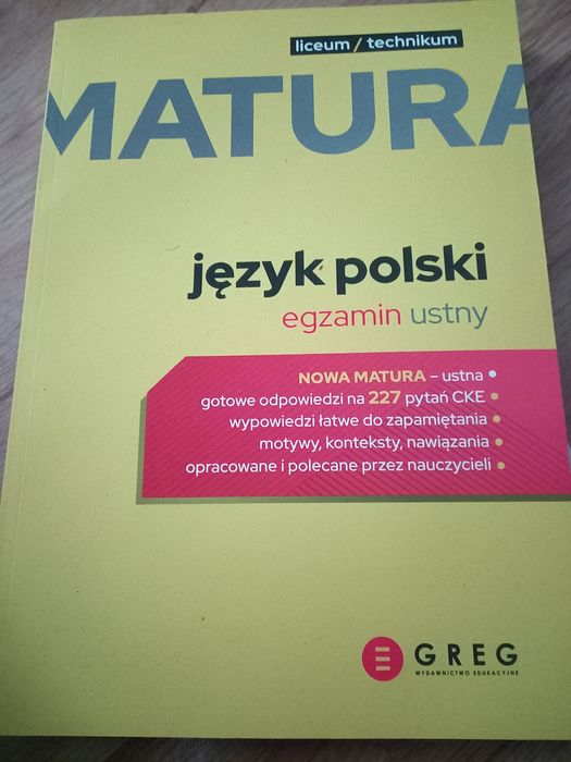 Matura język polski egzamin ustny