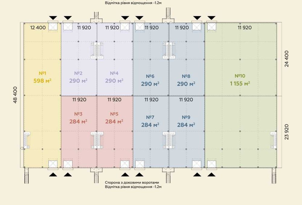 Склад / виробництво від 147 м² до 2831м² | Новий логістичний комплекс | Власність