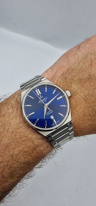 Atlantic Seawave Navy Blue  - szafir - Swiss Made - 40 mm