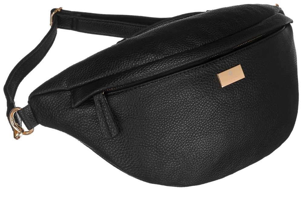 Pojemna Nerka Damska Skóra Ekologiczna Peterson czarna