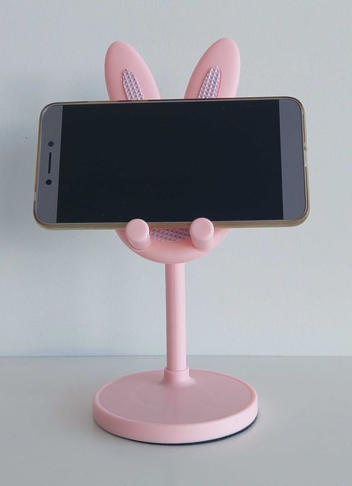 Suporte de mesa para telemóvel / tablet em formato de coelho