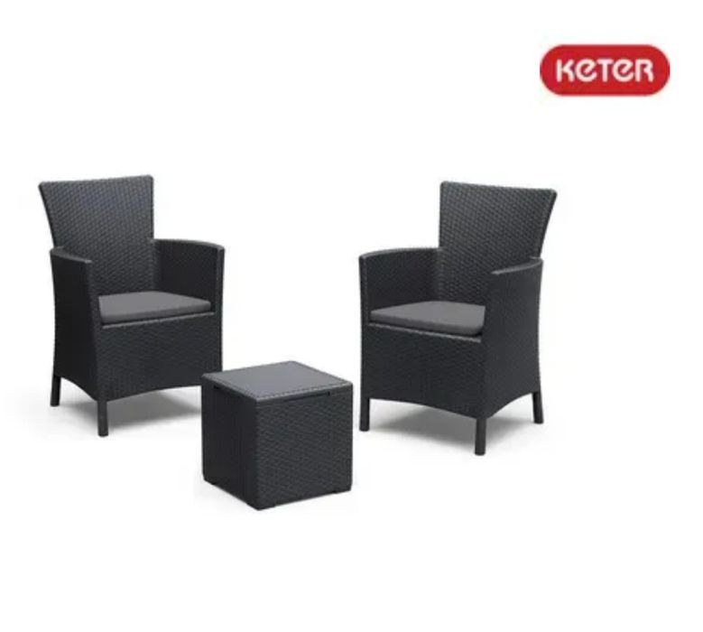 Набір пластикових садових меблів Keter iowa balcony set графіт