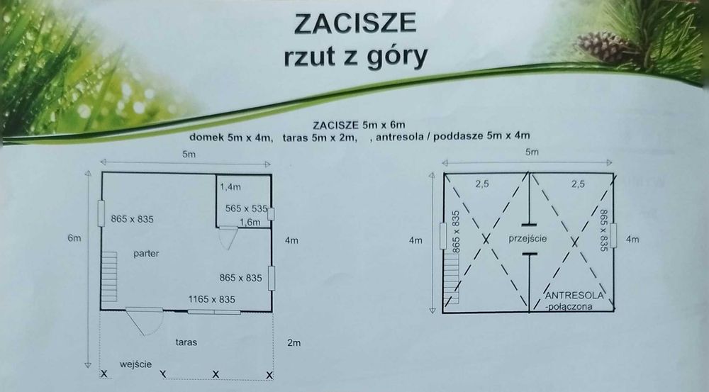 domek drewniany, domek letniskowy, ogrodowy do 35m2,dom, antresola