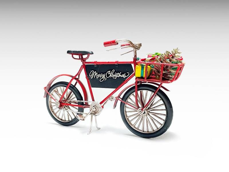 Modelo de metal - Bicicleta de Natal
