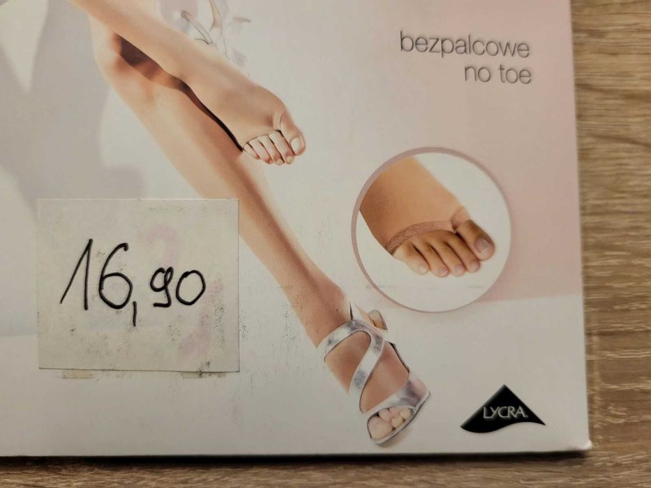 Cienkie jasne beżowe rajstopy bezpalcowe 10 DEN Velia 2/S – Gabriella