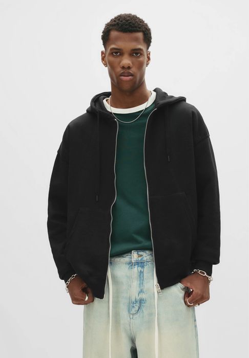 Чоловіче Худі Pull&Bear (M) Relaxed Zip Hoodie Оригінал Худи Кофта Новый Мужской Свитшот Пул Бир