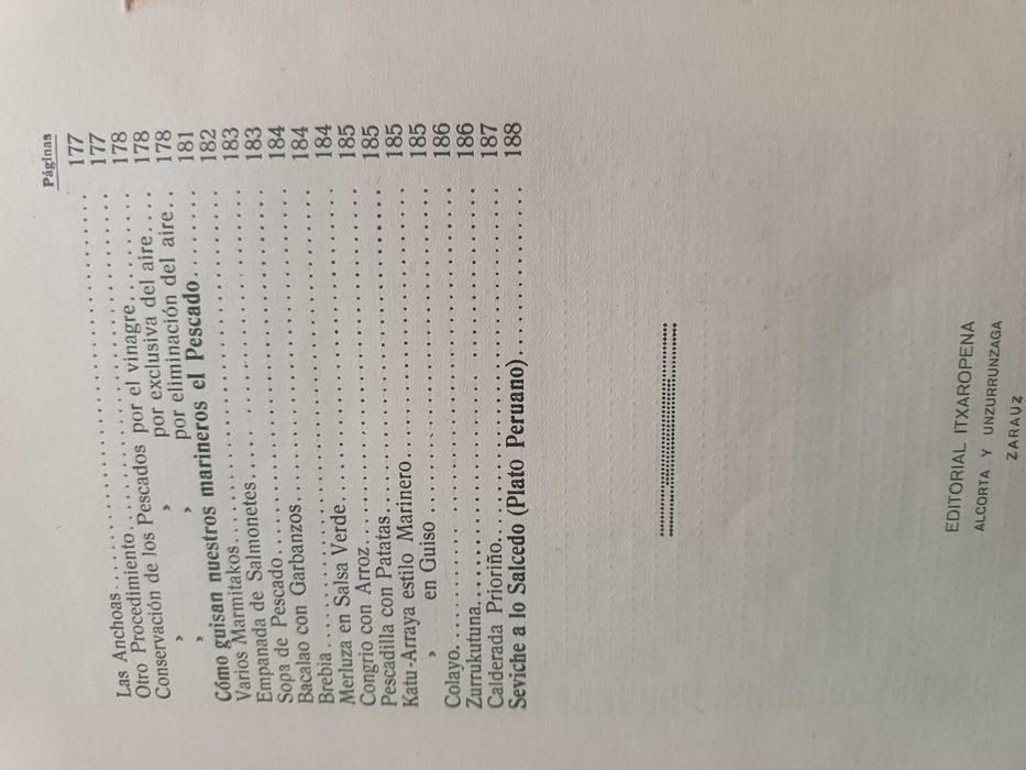 Livro de receitas em espanhol 1933