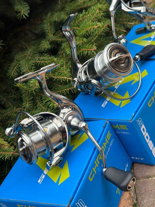 Спиннинговая катушка Select Chrome 2000-2500-4000S 6+1 котушка Хром