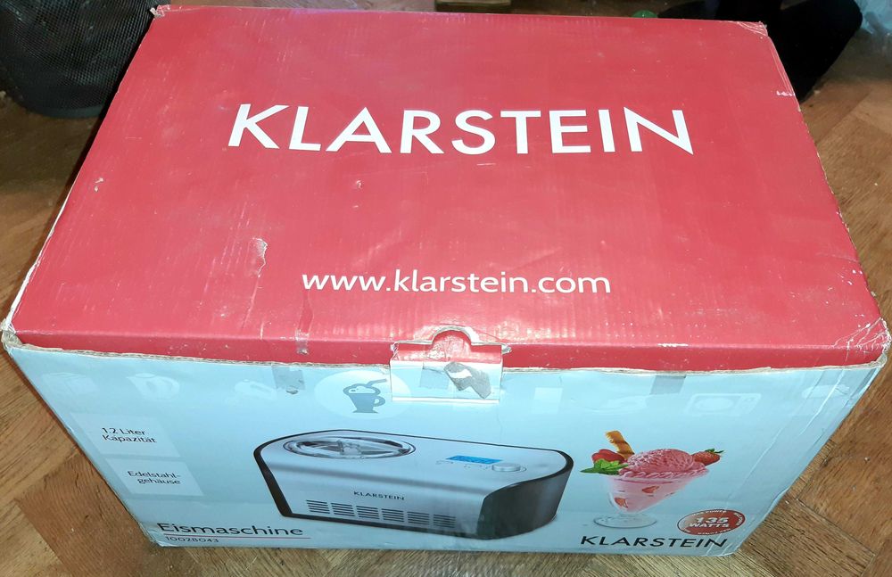 Klarstein maszyna do Lodów z Kompresorem Srebrna 1.2L 135W