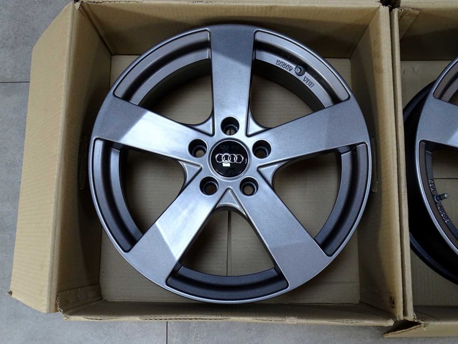Felgi 17" AUDI GRAFITOWE A3 A4 A6 5x112 Et38 Wulkanizacja Opony Lubań Krims