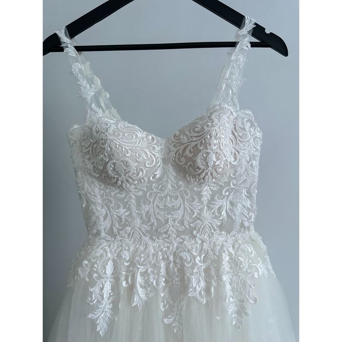 Suknia ślubna Tesoro Bloom 36/38 S Ivory - księżniczka tiulowa